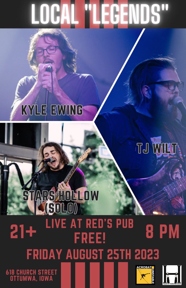 Playing a proper solo show for the first time in a while tonight in a Ottumwa. Bring a friend.