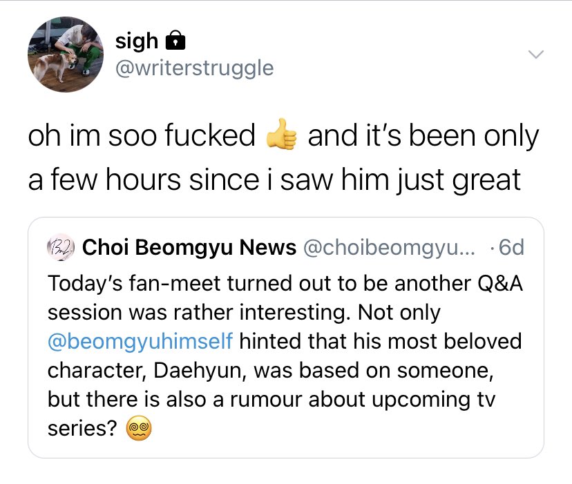 aurotus's tweet photo. 🍃 dear, spring
#taegyu au

beσmgyu swears that his threadbare heart doesn’t yearn anymore, forever entrapped into the pages of the novel he wrote about the love he’s lost.

that is, until tαehyun comes back, asking about the main character in the book: daehyun. https://t.co/yN2O1EWfVC