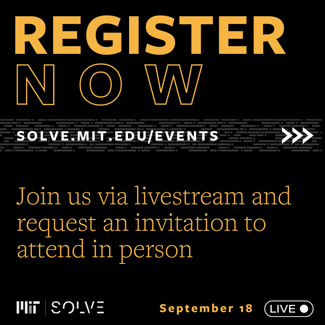 🏙️ Solve Challenge Finals 2023 will be held on September 18 in NYC 🏙️
Hear from leaders like:
<a href="/SaveCEO_US/">Janti Soeripto</a>, <a href="/savethechildren/">Save the Children US</a>
<a href="/dsengeh/">David Moinina Sengeh</a>, Sierra Leone 
Sarah Chandler, <a href="/Apple/">Apple</a>
Cynthia Barnhart, <a href="/mit/">Massachusetts Institute of Technology (MIT)</a> 
Register for the live stream and request your invitation 
tinyurl.com/yck5tyav
