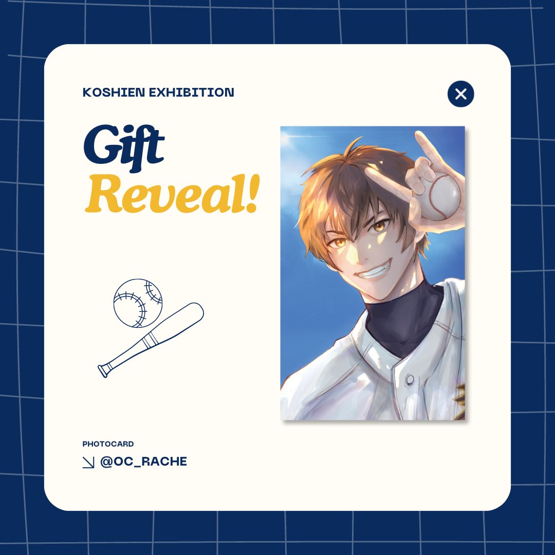 koshien_exhibit's tweet photo. @ibmabshin @sanyaraaah @ms_20181 @miumiufuu •) Exhibition poster &amp; photocard by @k00soku 
•) Photocard by @oc_rache @reitooast @4cesaw https://t.co/4pc0YYG0Oc