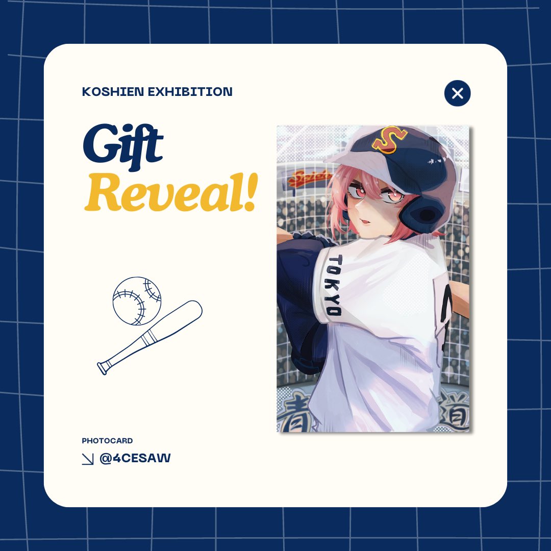 koshien_exhibit's tweet photo. @ibmabshin @sanyaraaah @ms_20181 @miumiufuu •) Exhibition poster &amp; photocard by @k00soku 
•) Photocard by @oc_rache @reitooast @4cesaw https://t.co/4pc0YYG0Oc