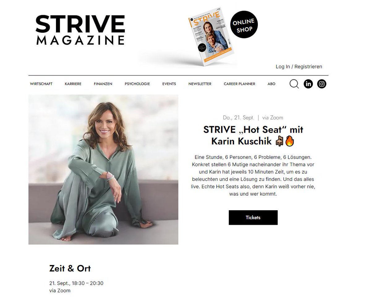 SiritRedaktion's tweet photo. Am 21.9. ab 18.30 Uhr sitze ich - als 1 von 6 Menschen - auf dem Online-Live "Hot Seat" des STRIVE-Magazins mit Karin Kuschik. Mega! #magazin #hotseat #unternehmerin #agentur #textwelle #fraumitbizz @MEEDIA @DigiWomenM @GWPRDeutschland https://t.co/JAtg2FxnuS https://t.co/Cy9ZHNbPh8