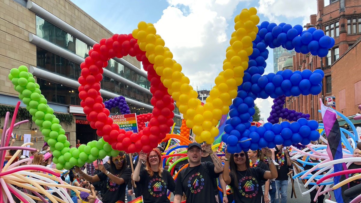 One day to go! @Houseproud_NW and @RoofsRainbow gearing up for another epic @ManchesterPride - representing LGBTQ+ colleagues and customers from social housing providers across Greater Manchester and the NW - join us in Manchester city centre for the parade: 12pm Saturday!