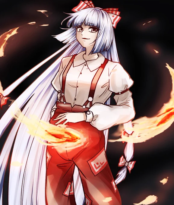 #深夜の真剣お絵描き60分一本勝負藤原妹紅 