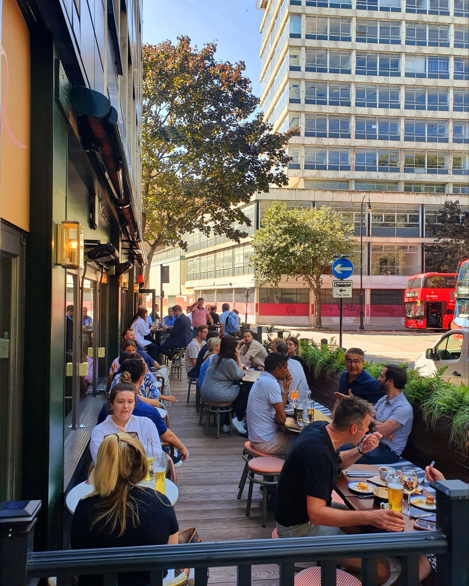 Lunch on a sunny terrace? You can book a table to save a spot.