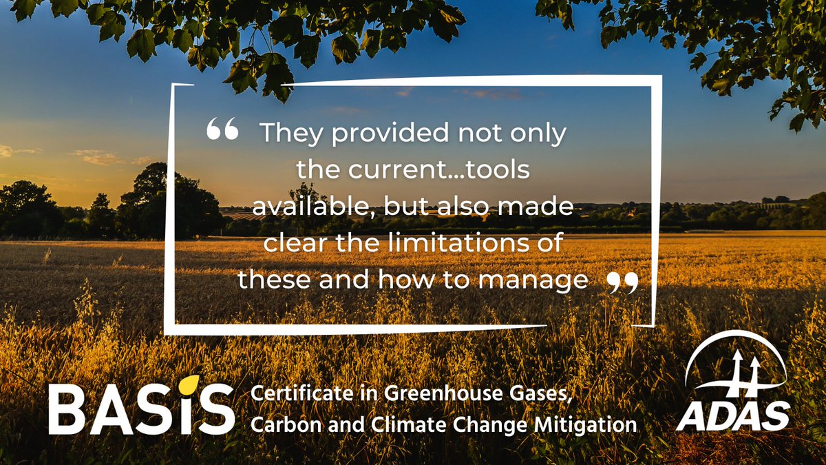 🌟The reviews are in! 🌟Here is what previous participants had to say about our 5-day training course for the <a href="/BASISRegLtd/">BASIS Reg Ltd</a> Certificate in Greenhouse Gases, #Carbon &amp; #ClimateChange Mitigation ☀

📅More training courses running in Oct &amp; Nov/Dec

Sign up at adas.co.uk/services/basis…
