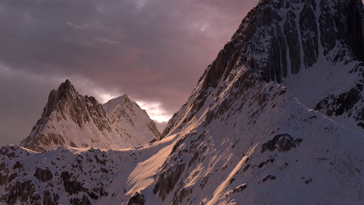 151eth's tweet image. I've got tons of projects languishing on my disc, so decided to start uploading WIPs mere. More of a personal record, but critiques always welcome.
Early mountains RnD for @RebelwayVfx City Creation project.
Volumetrics, cliff displacement and asset scatters to come.