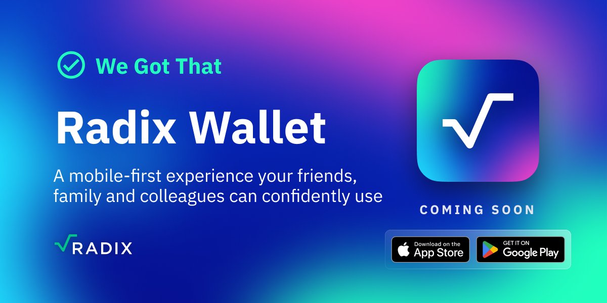 The mobile-first Radix Wallet incorporates multiple groundbreaking innovations to finally provide the user experience that will allow your friends, family, and colleagues to use Web3 and DeFi with confidence. Those groundbreaking innovations are: #WeGotThat 🧵👇