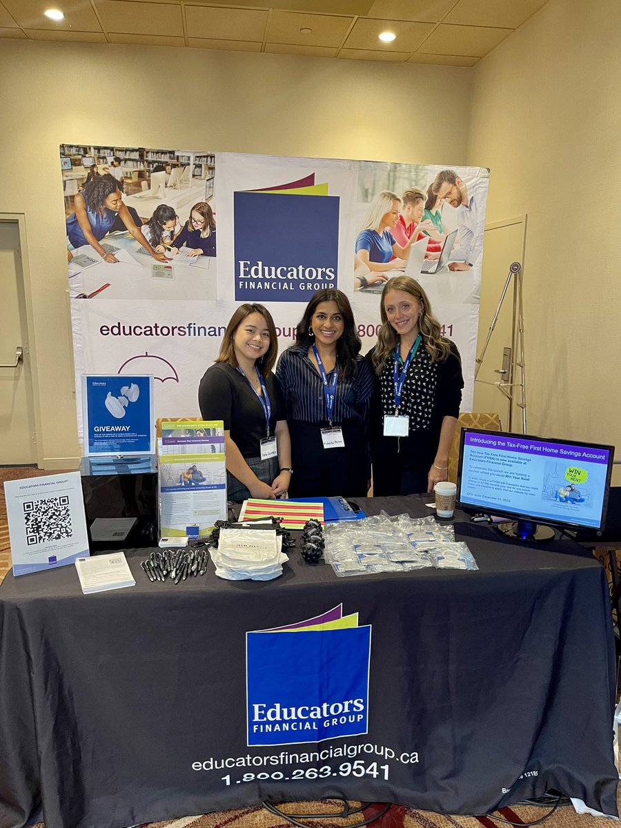 EducatorsFG's tweet photo. We are having a great time on Educators Booth at the @osstf President’s Symposium! Drop by, say hi and see what amazing prizes you can win, as well as chat with our financial specialists. We are looking forward to meeting you and addressing your questions! 😊 https://t.co/kZ02aHkalb