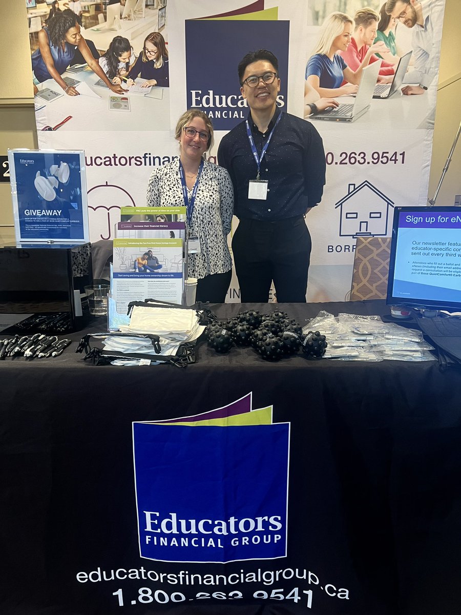 EducatorsFG's tweet photo. We are having a great time on Educators Booth at the @osstf President’s Symposium! Drop by, say hi and see what amazing prizes you can win, as well as chat with our financial specialists. We are looking forward to meeting you and addressing your questions! 😊 https://t.co/kZ02aHkalb