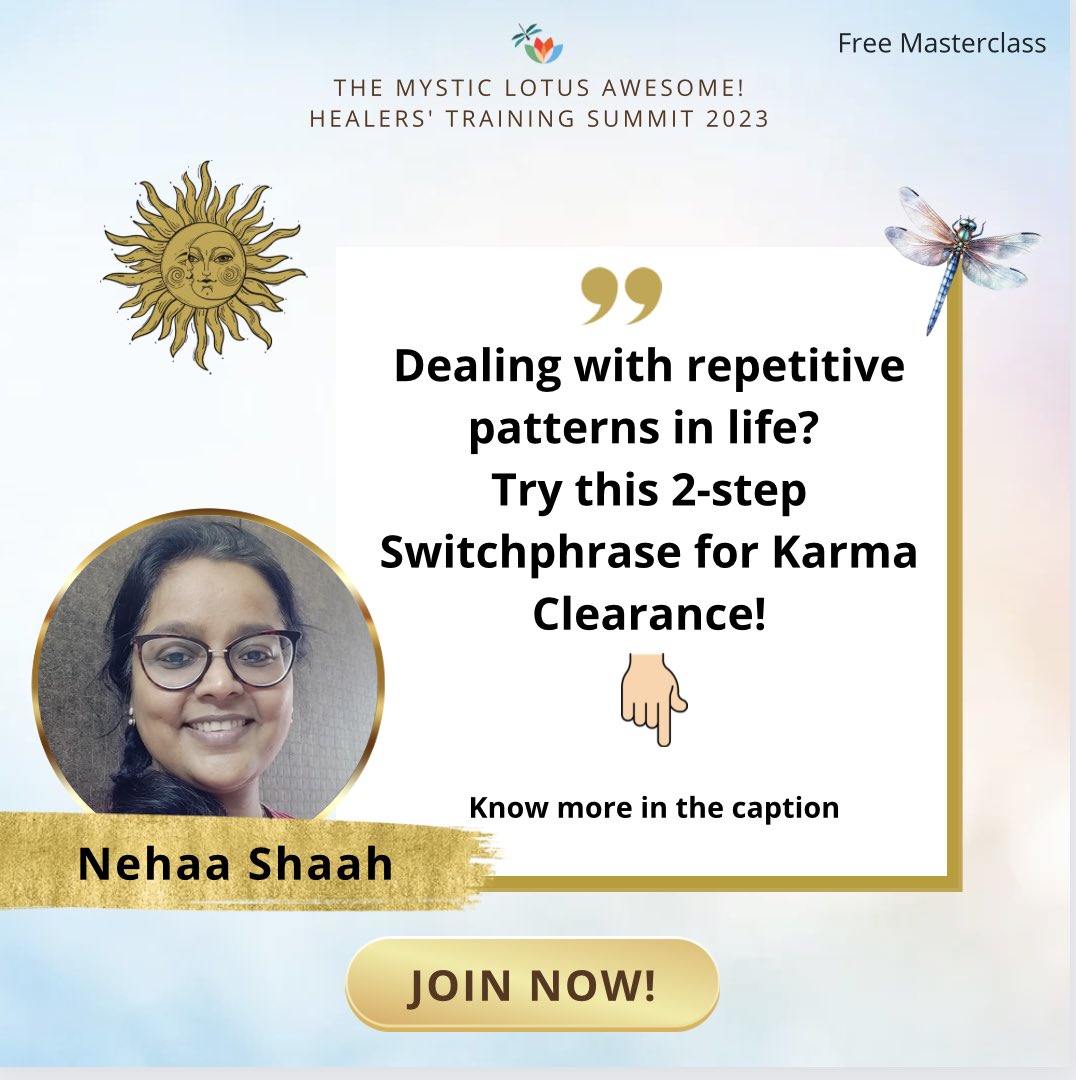 TheMysticLotus's tweet image. With an intention to cleanse #karma &amp;amp; move ahead with #acceptance, chant:
Honeysuckle-RELEASE-Phoenix-FREEDOM
Chant per your intuition until you feel completion &amp;amp; move towards new beginnings with this: CUT-SHUT-OPEN-FLOWER-CHOOSE-NEW-WAVE
#JoinLive
Signup: bit.ly/ML-HTS23-Signup