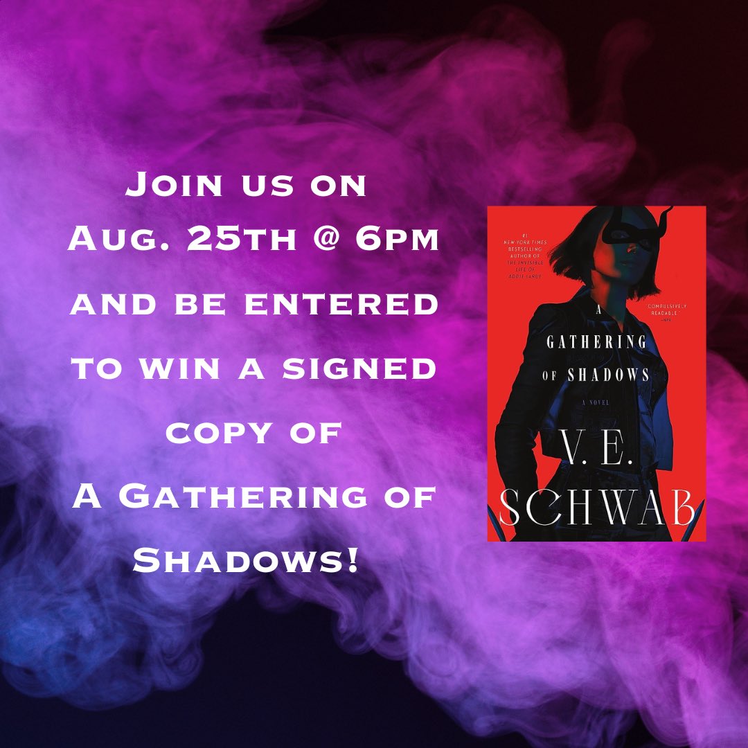 Join us for our next Shades of Magic Book Club tonight at 6pm and be reverted to win a signed copy of A Gathering of Shadows by <a href="/veschwab/">Victoria/V.E. Schwab</a> !
#bookclub #veschwab #shadesofmagic #booktwt #bntricitiesevents