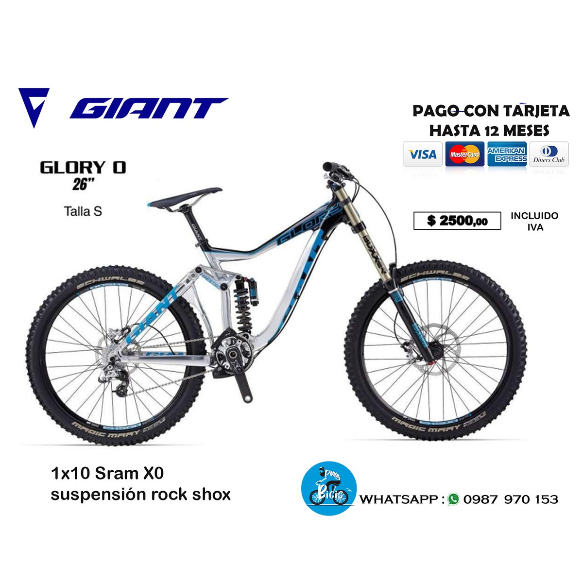 APROVECHA NUESTRAS OFERTA
TODOS NUESTRAS BICICLETAS INCLUYEN IVA EN SUS PRECIOS
REALIZAMOS ENVIOS A TODO EL ECUADOR
Siguenos en ig, face tw y threads como
Punto Bicis
whatsapp: 0987 970 153

#LaVuelta23  Fuerzas Armadas María Paula Romo
