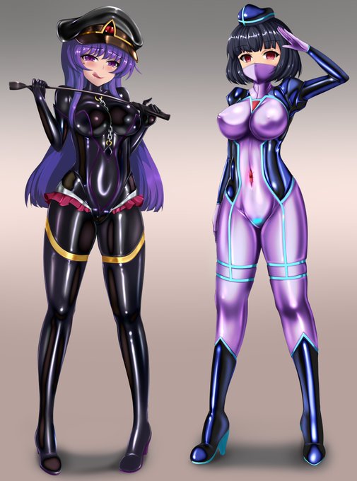 (*'ω`)こんなぴっちりオリキャラも描いてるよ 