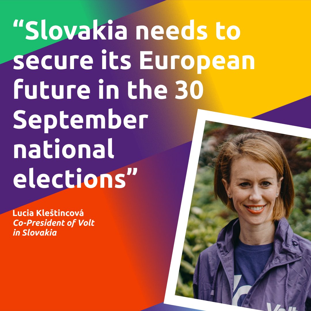 Slovaks head to the polls on 30 Sept and this may result in @VoltSlovakia co-President @LKlestincova entering the European Parliament as a substitute. We wish Lucia the best of luck : Slovakia & all of Europe need inspiring and empowering women like you💜 bit.ly/3qRDNKT