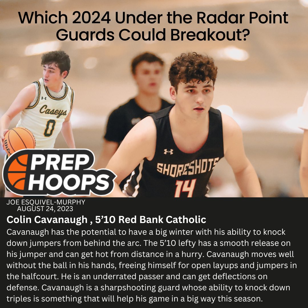 ColinCavanaugh4's tweet image. Thank you @the_JEMurphy for including me in your @PrepHoops_NJ article  about Which 2024 Under the Radar Point Guards Could Breakout this Winter. @AndrewHerman867 @FydSports @NJShoreshotBoys @RBCBoysHoops