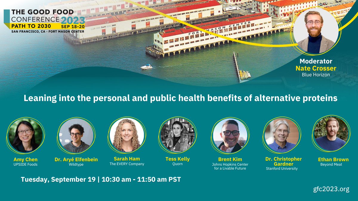 In this #GFC2023 session moderated by GFI alum <a href="/natecrosser/">Nate Crosser</a>, panelists will discuss the many ways #alternativeproteins benefit personal &amp; public health and share insights on consumer engagement &amp; communication strategies.

Join us in SF or virtually 👉 bit.ly/4418lr6