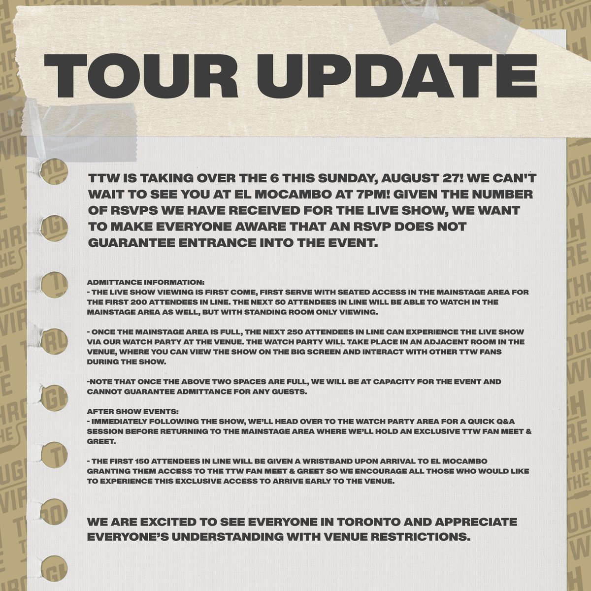 Through The Wire tweet media