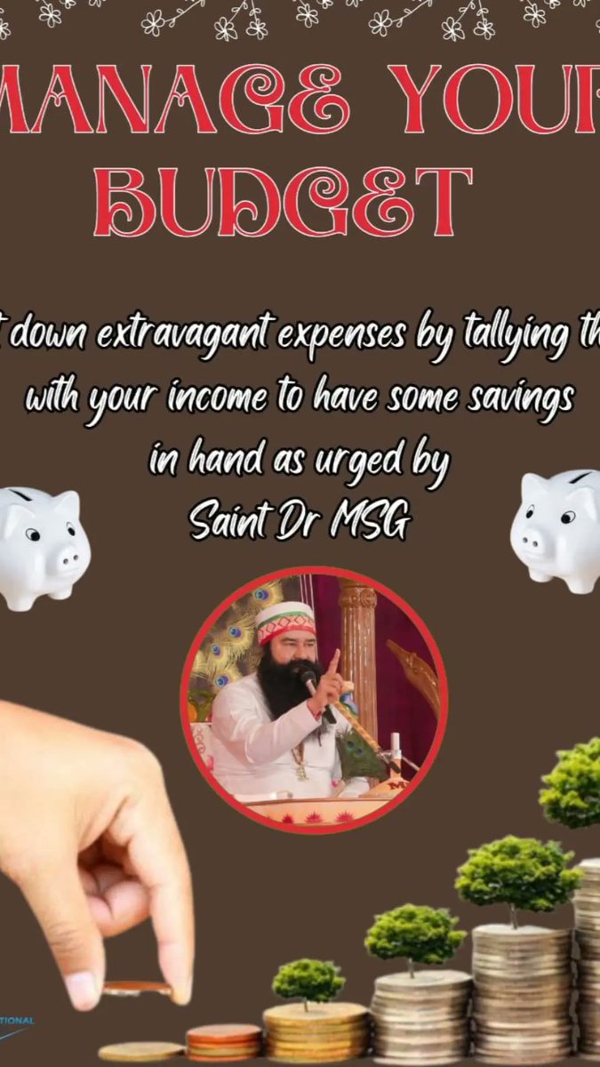 Cut down extravagant expenses by tallying them with your income to have some savings in hand as urged by Saint Dr MSG

#ManageYourExpenses
#TrackYourExpenses
#ManageYourBudget 
#SpendWisely
#FinancialTips

#SaintDrMSG