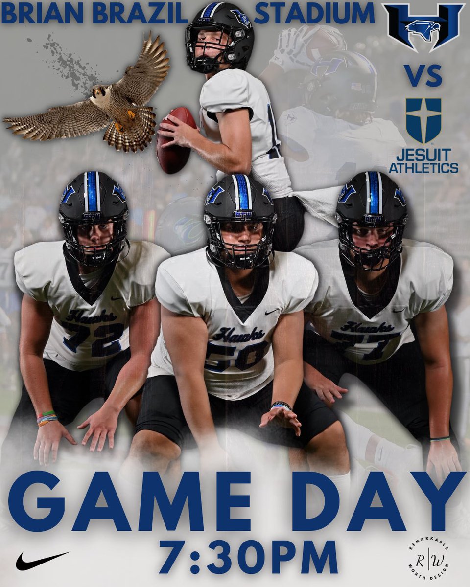 IT’S HERE!!! GameDay! Tonight we kickoff our season vs Jesuit! See you at 7:30pm, be loud and Rowdy! #HPND #BTW #LLJJ #txhsfb
