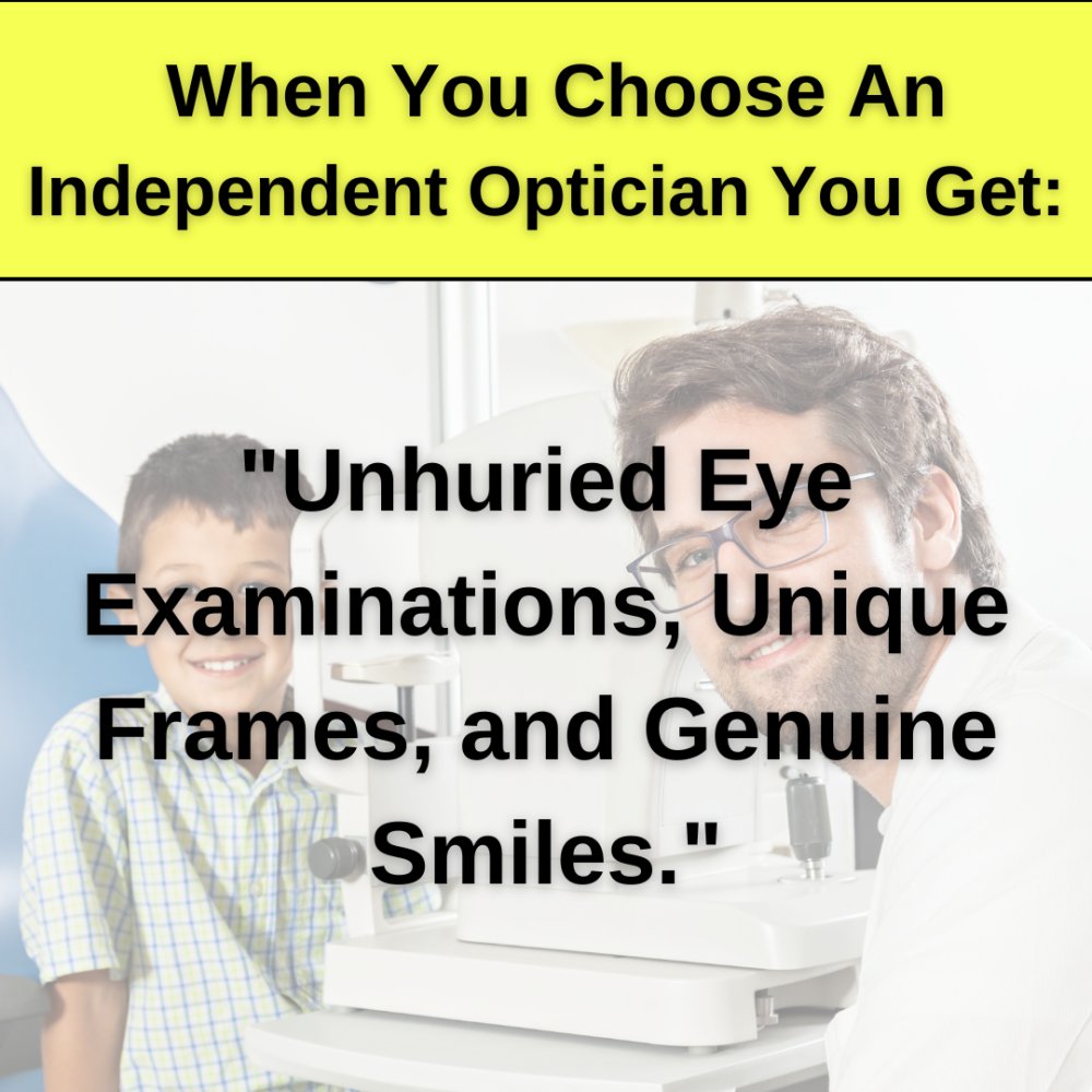 EyesOpticians's tweet photo. When you choose an Independent Optician to care for your eyes, we treat you as family. You can relax, safe in the hands of Independent Eyecare Experts #Optician #IndependentEyecare https://t.co/tV4zlCYqQ3