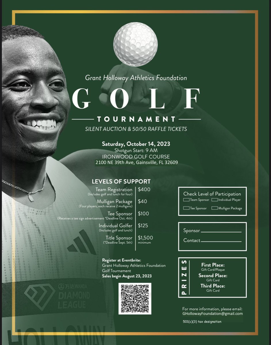 Flaamingoo_'s tweet photo. Join me on the green as I host my first golf tournament! Proceeds will go towards providing holiday meals to families in the Hampton Roads and Gainesville area this holiday season.
Prizes and lunch provided! 

Use the QR code or the link in my bio to sign up! https://t.co/DhoIXkG608