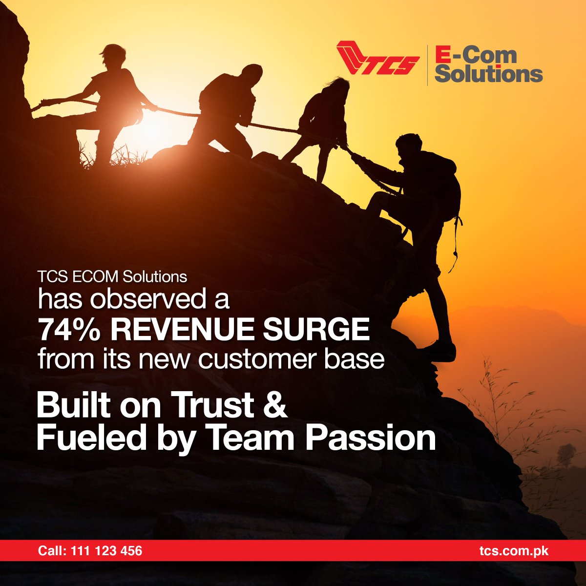 tcs_couriers's tweet photo. Our heartfelt gratitude goes to our incredible customers for their unwavering trust, and to our dedicated employees whose hard work made this 74% increase in revenue from new customers possible. Here's to more growth and achievements together.
#TCS #ECOMSolutions #CODAccount https://t.co/8ckuMIL2gb