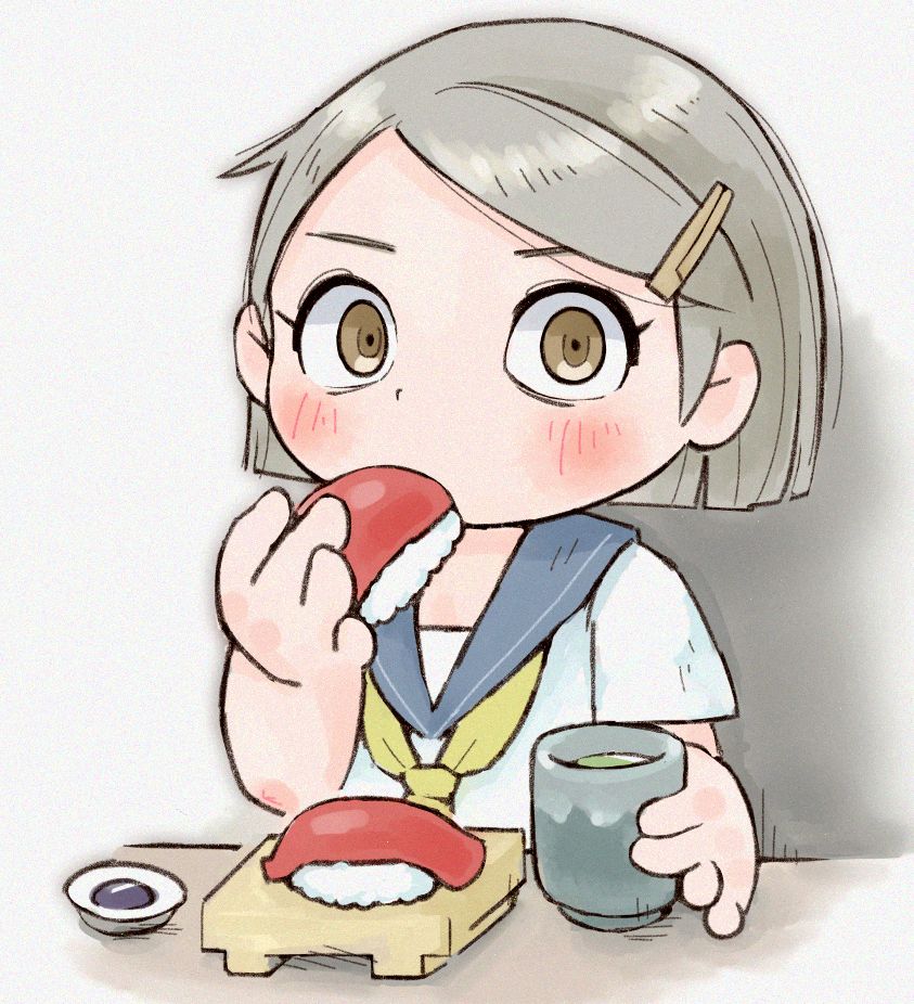 「なぜマグロ好きな子を描いたのか…こっちが聞きたい。 」|しるくれのイラスト
