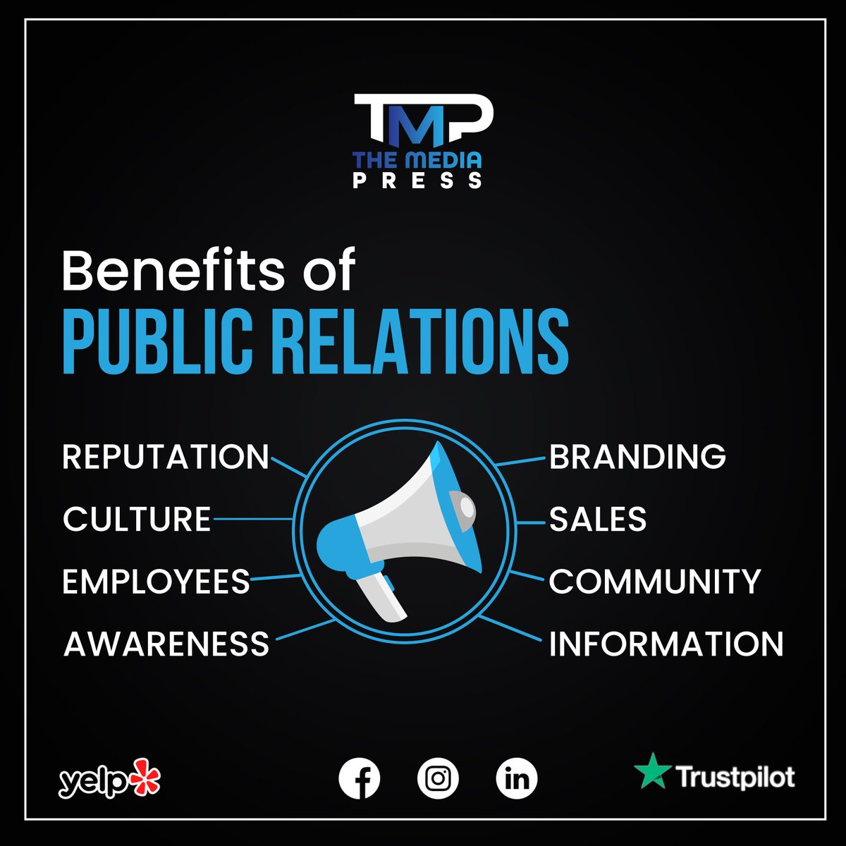Public Relations amplifies brand reach, builds credibility, fosters positive image, and nurtures lasting relationships. Bridge between brands and audience.

#PRBenefits #BrandCredibility #MediaEngagement #TrustBuilding #CrisisManagement #BusinessGrowth #StrategicStorytelling