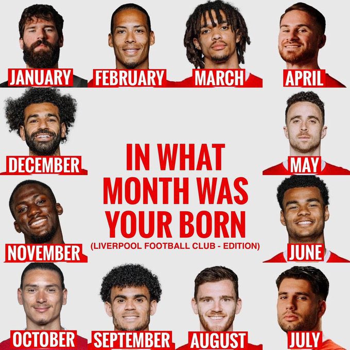 Liverpoolxtra11's tweet photo. Who do you celebrate your birthday month with #Liverpool https://t.co/hE95bhqepH