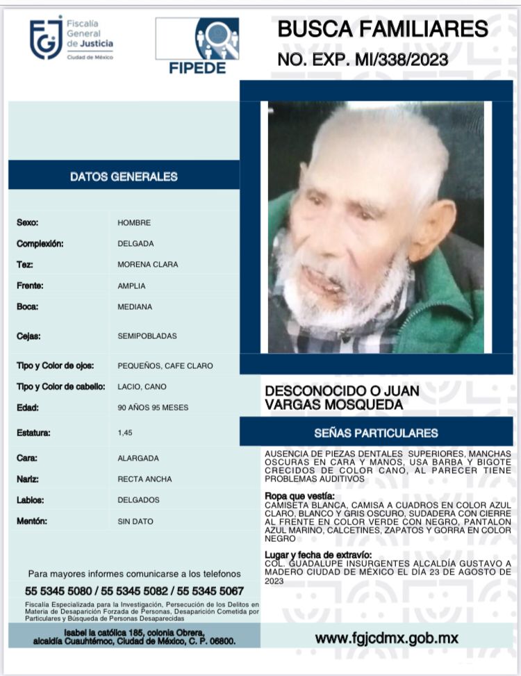 MnicaChvez14's tweet photo. Se busca a sus familiares.  Ayudemos a regresar a casa. https://t.co/Ai4V6upDNL