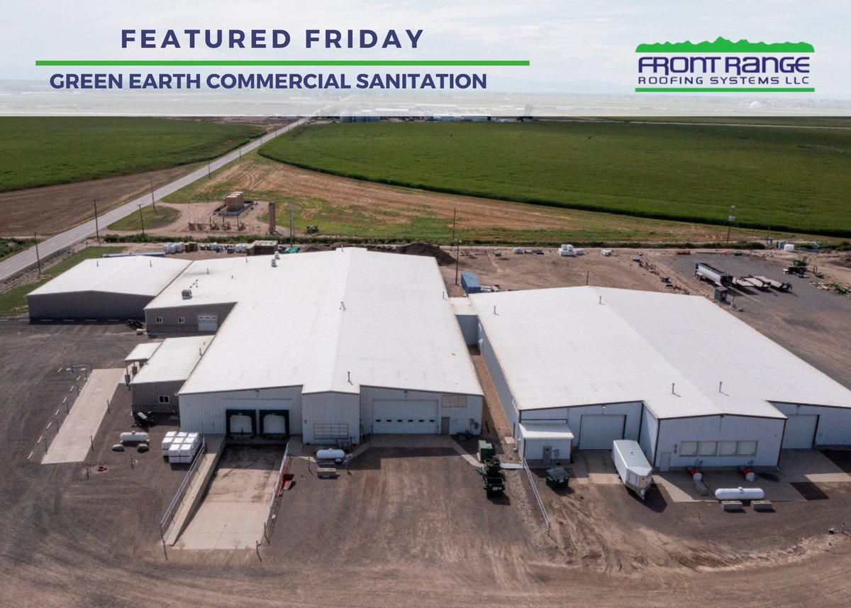 #FRRS #FeaturedFriday Project: Green Earth Commercial Sanitation- Greeley, CO
 
•Roof Type: Rhinobond 60 mil TPO
•Roofing Manufacturer: @CarlisleSynTec 
•Metal Manufacturer: Berridge Manufacturing Company
•Total Square Footage of Roofing: 62,996