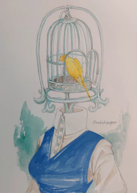 #人外版深夜の真剣お絵描き60分一本勝負お題お借りしました。「異形頭」 