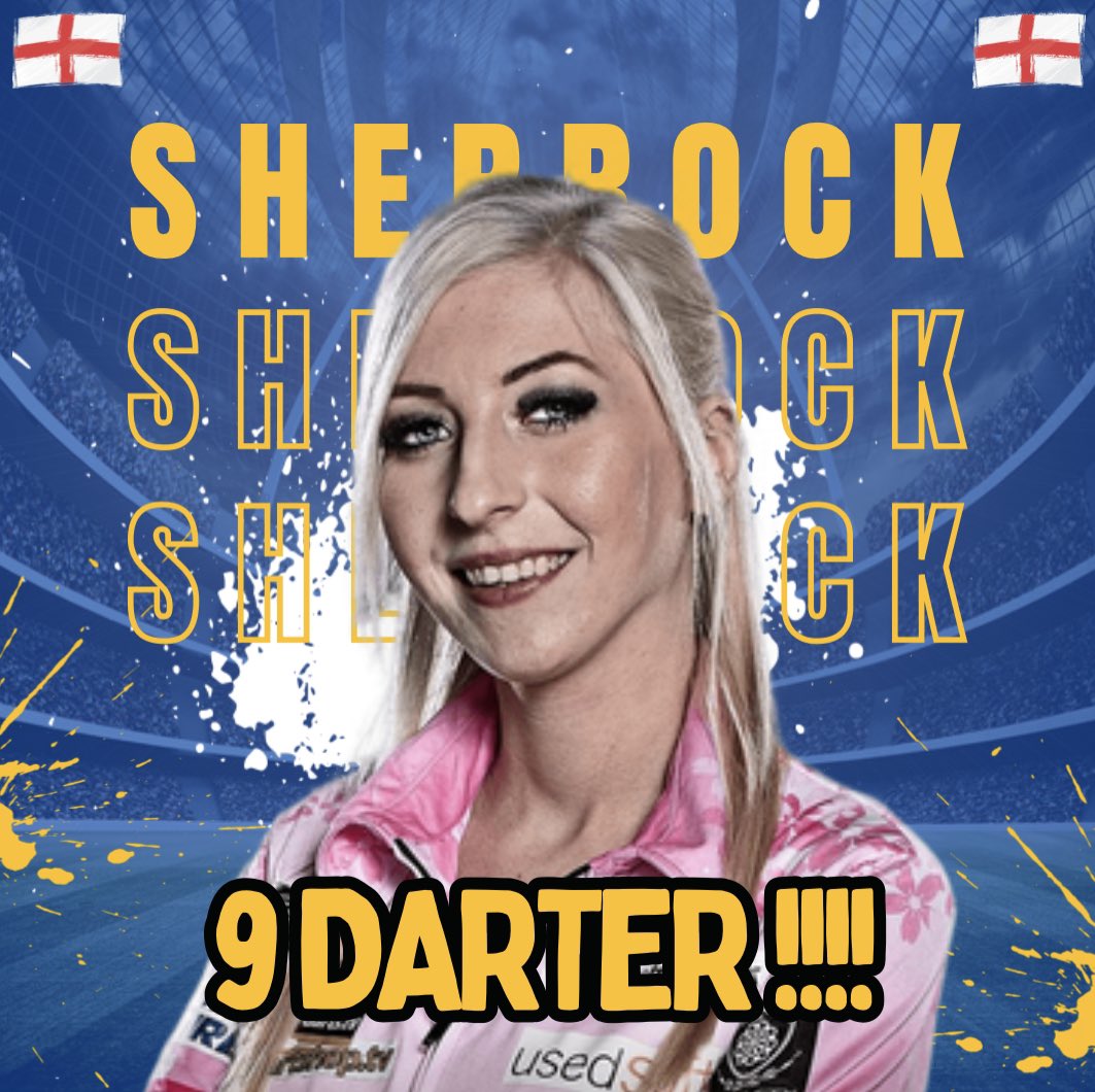 DartsBehindThe's tweet image. 𝗛𝗜𝗦𝗧𝗢𝗥𝗬 𝗙𝗢𝗥 𝗙𝗔𝗟𝗟𝗢𝗡 🎯🔥💜

🚨 Fallon Sherrock becomes the first ever female to hit a 9 dart leg in a live televised match! ⭐️

#darts #LoveTheDarts
