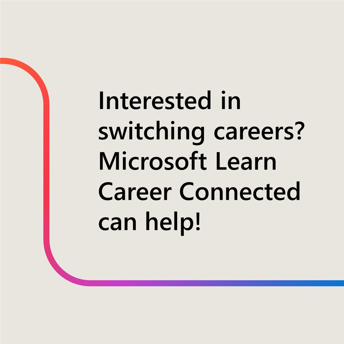 Hey you! Yeah, you. 😆 The one considering changing careers. Microsoft Learn Career Connected is your way to explore technical career paths, develop new skills, and find your next job. 💼 Get started: msft.it/60119ufod