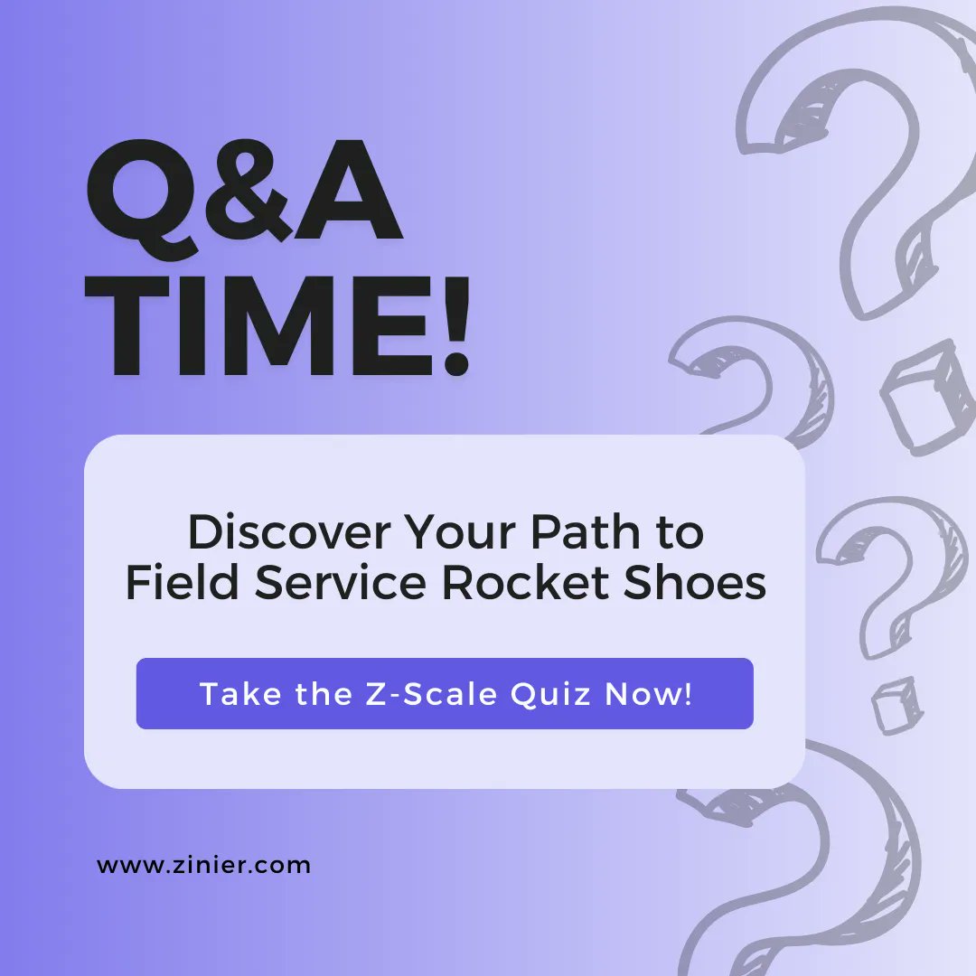 zinier's tweet image. Engage with our 10-question quiz to access a tailored report about your position on the #Z-Scale, unveiling your proximity to wearing dynamic field service rocket shoes. Embark on your journey towards revolutionary footwear now!

Ready for Q&amp;amp;A? Click here: buff.ly/4505gJp