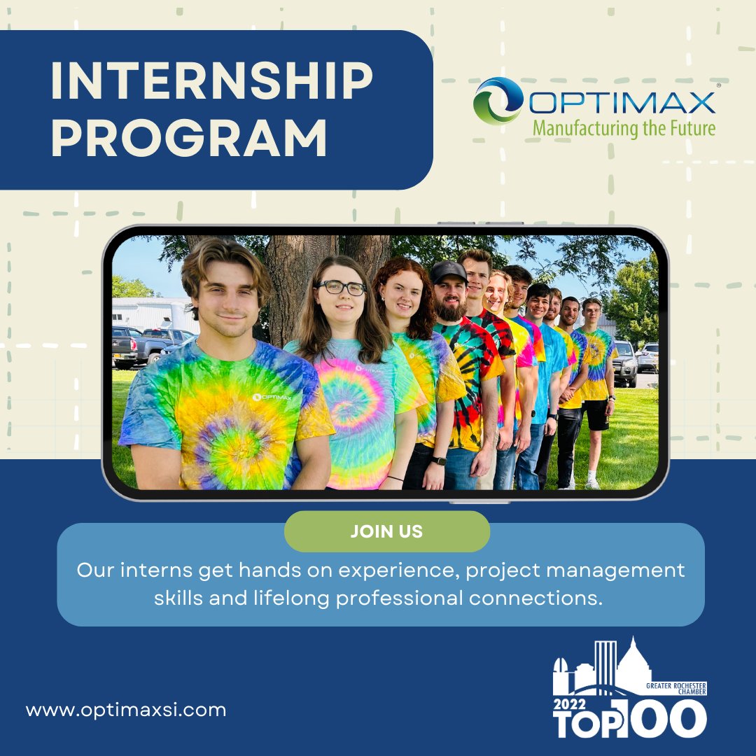 We're wrapping up our summer intern program here at Optimax! We wish all our 2023 interns the best of luck finishing up their college education. 
#interns #internships  #optics #manufacturing 

To see if you'll be a good fit, check out our programs; hubs.li/Q01-qZGC0