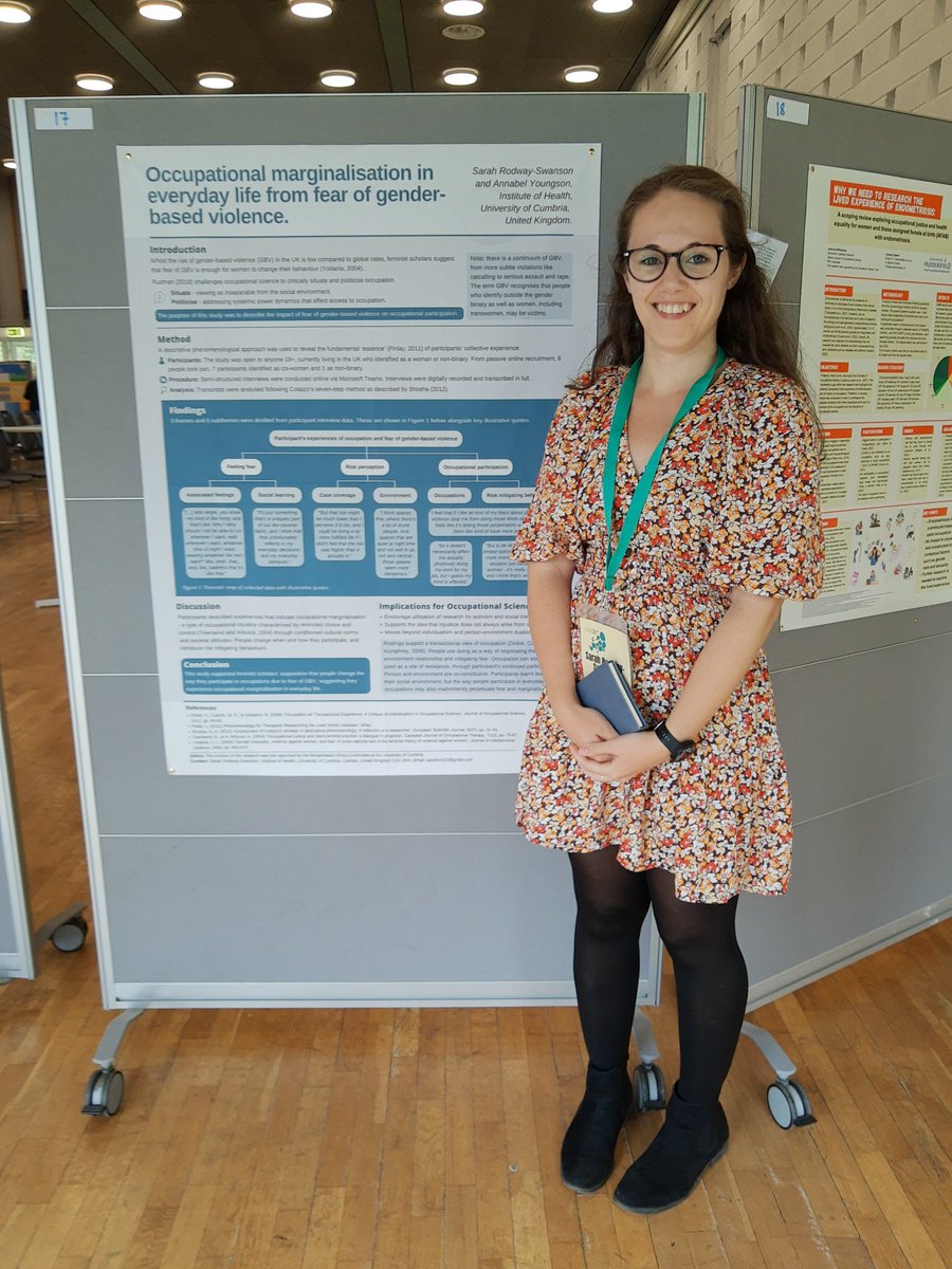 Bel Youngson (@otbely) on Twitter photo Super proud supervisor of <a href="/OTCumbria/">Occupational Therapy at University of Cumbria</a> graduate Sarah Rodway-Swanson <a href="/OSEurope/">Occupational Science Europe</a> 2023 conference presenting her poster. Absolutely nailed it. Super proud supervisor of <a href="/OTCumbria/">Occupational Therapy at University of Cumbria</a> graduate Sarah Rodway-Swanson <a href="/OSEurope/">Occupational Science Europe</a> 2023 conference presenting her poster. Absolutely nailed it.