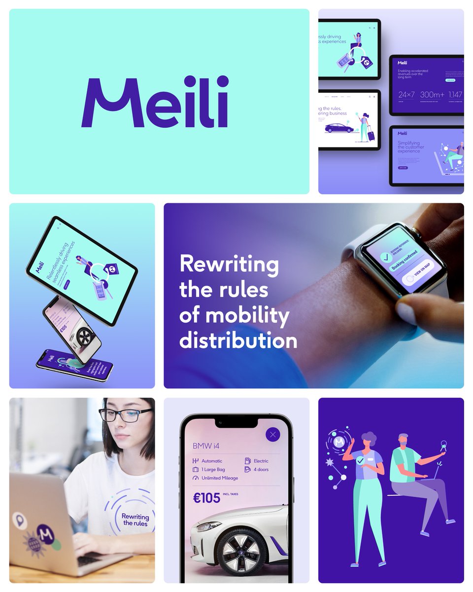 Meili builds technology to helpw mobility brands seamlessly integrate with airlines & travel companies, so customers have a friction-less travel experience. We created a brand strategy & identity grounded in the energising promise to ‘Rewrite the Rules.’ richardsdee.com/case-study/mei…