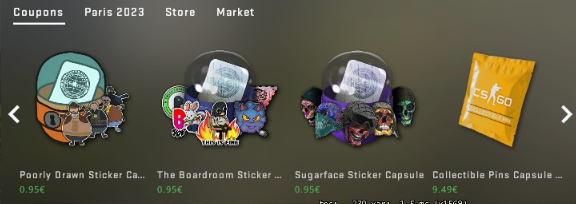 If you write "c" in coupon search bar, you would see every single item available in the coupon shop #csgo #cs2