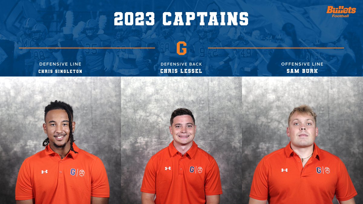 We are pleased to announce our 2023 Football Captains!

#GettysburgGreat
#BurnTheShips
#ChampionshipCharacter