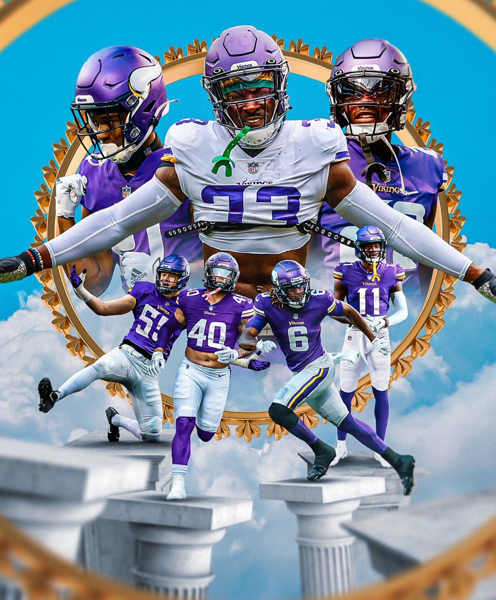 RuhRohRagnar's tweet photo. Hardest pics of preseason/training camp

#Skol 

📸: @vikingsnationmn 
📸: @VikesReport 
📸: @eli_corbett (had to throw an Eli edit in too) https://t.co/5mJKcriBHd