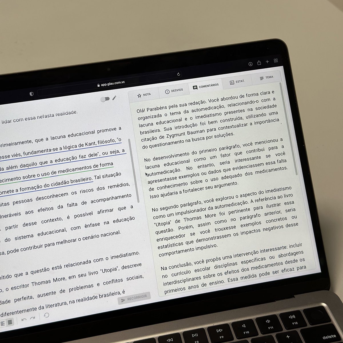 Glau | Enem e Redação 💚 tweet media