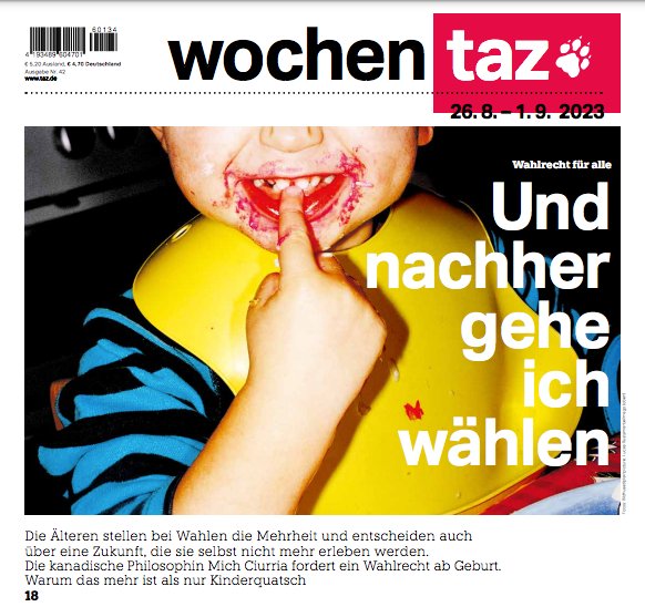 wochentaz's tweet photo. Die neue wochentaz mit einem Vorschlag zu mehr Generationengerechtigkeit. Schönes Wochenende! https://t.co/SZn7ocH5us