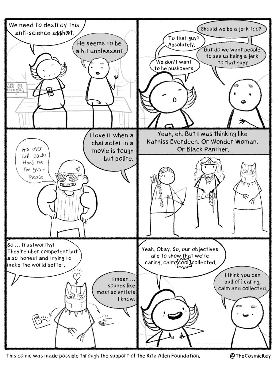 John Besley (@johnbesley) on Twitter photo Strategic #SciComm comic #7 by <a href="/TheCosmicRey/">Reyhaneh Maktoufi, PhD</a>; inspired by <a href="/ShupeiYuan/">Shupei Yuan, Ph.D.</a> research's on aggressive #scicomm and the value of being intentional in choices that might affect trustworthiness beliefs. With ongoing thanks to The Rita Allen Foundation.
The book: amazon.com/Strategic-Scie… Strategic #SciComm comic #7 by <a href="/TheCosmicRey/">Reyhaneh Maktoufi, PhD</a>; inspired by <a href="/ShupeiYuan/">Shupei Yuan, Ph.D.</a> research's on aggressive #scicomm and the value of being intentional in choices that might affect trustworthiness beliefs. With ongoing thanks to The Rita Allen Foundation.
The book: amazon.com/Strategic-Scie…