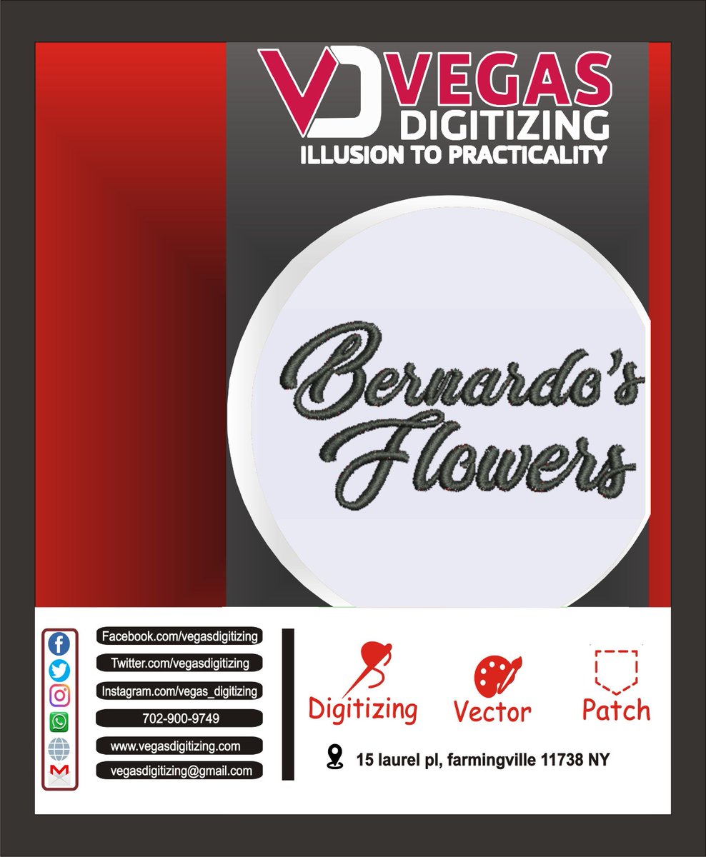VegasDigitizing's tweet image. Get digitized your ideas into reality with our experts.

#Hat #Cap #Leftchest #Pocket #Polo #Sweatshirt #Jacket #Bag #Patch #Applique #3Dpuff #Hoodie
#vegasdigitizing #artwork #embroidery #usa #digitizing #designing #graphics #art #highquality #embroidery #digitizer