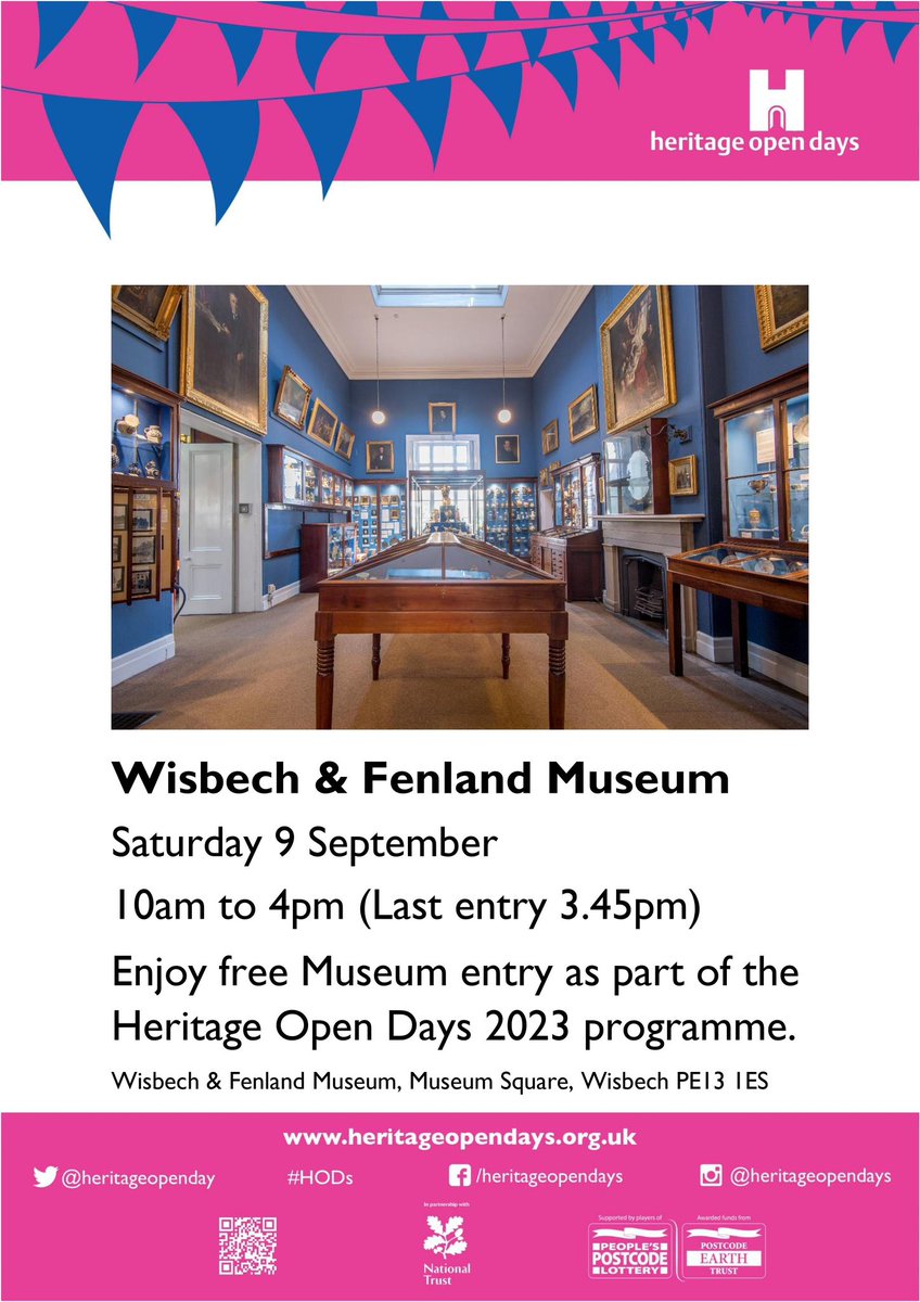 Enjoy free entry to @wisbechmuseum on Saturday 9 September as part of Heritage Open Days 2023.