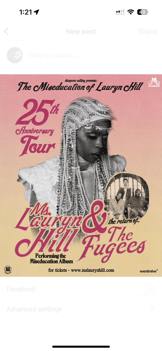 Tickets on Sale Now At: MsLaurynHill.com