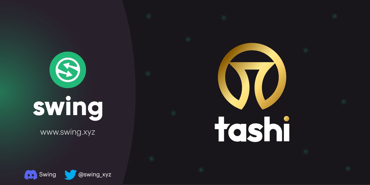 swing_xyz's tweet photo. .@swing_xyz x @COSM0Smarkets! 🤝 

Opening doors for pooled lending &amp; borrowing across assets, Swing's cutting-edge tech meets Tashi's transformative money market.🚪🏦

Embrace an era of upcoming limitless possibilities!

Together we redefine #DeFi.🔥 https://t.co/aUNjxhCaQL