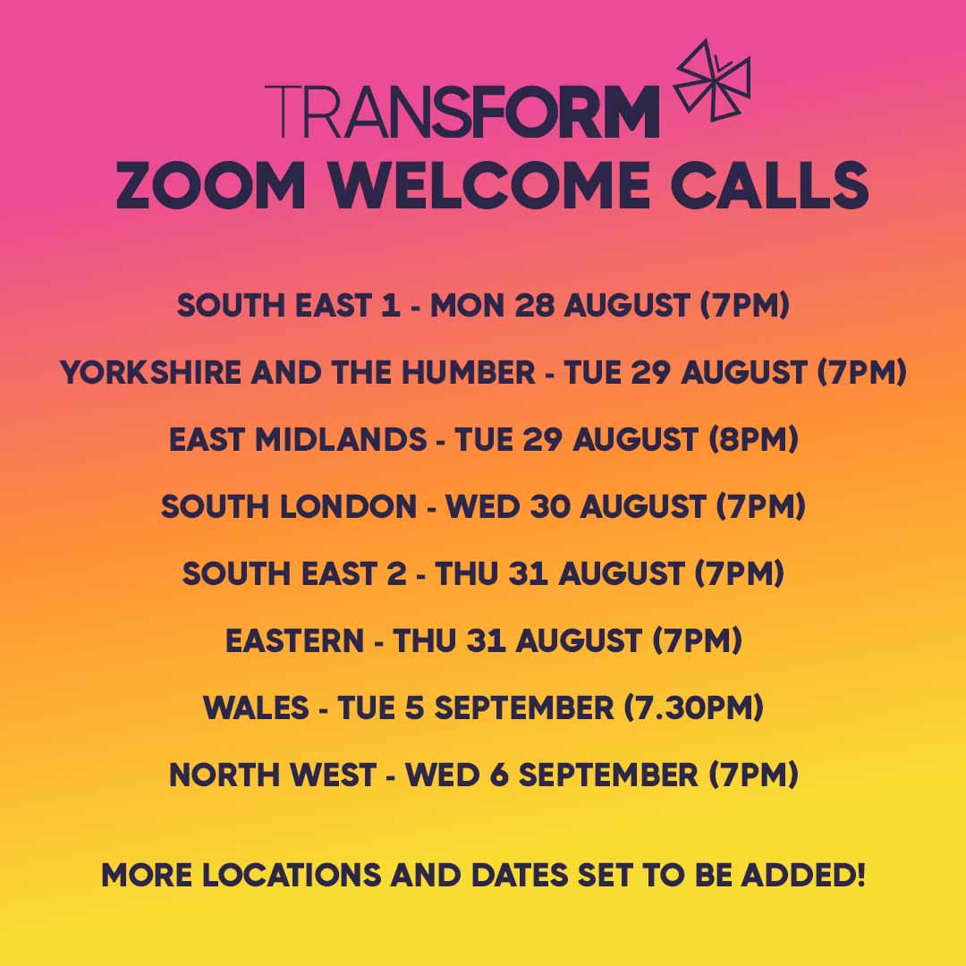 📢📣 CALLING ALL TRANSFORM SUPPORTERS 🗓️ We are organising several Zoom welcome calls over the next fortnight. 🦋 You will find out more about Transform, meet other supporters in your area and begin forming local groups. 📧 Check your emails for more info and to register!
